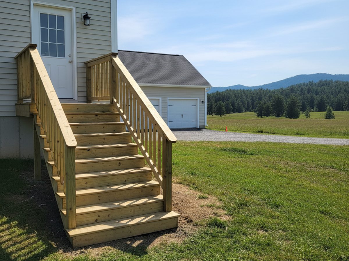 Deck Installation completed by Mighty Deck Solutions in Warm Springs, MT